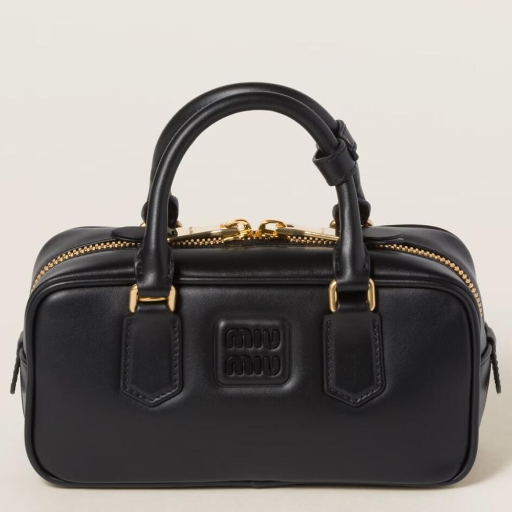 Miu Miu Arcadie Medium Bag in Black Leather