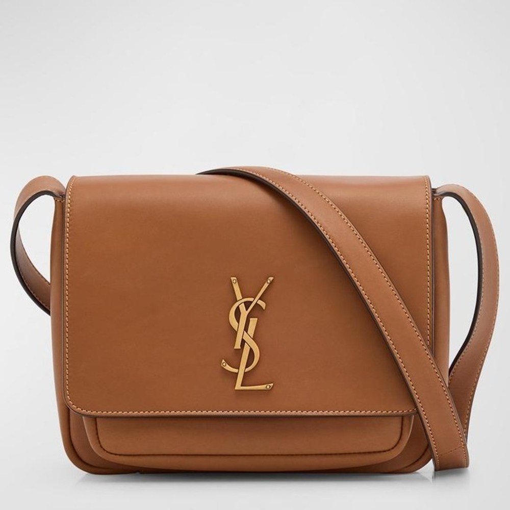 Saint Laurent Niki Besace Bag in Brown Natural Calfskin