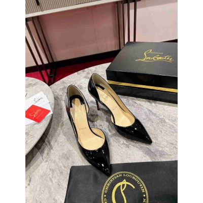 Christian Louboutin Iriza Pumps 85mm in Black Patent Leather