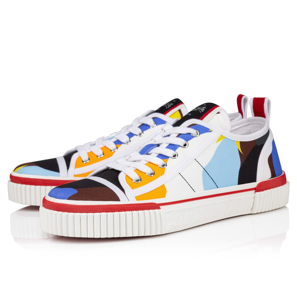Christian Louboutin Pedro Junior Sneakers In Multicolor Fabric