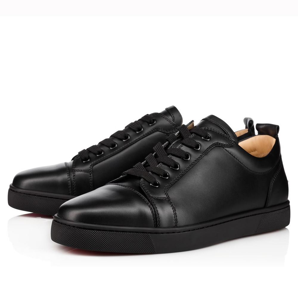 Christian Louboutin Vieira Flat Sneakers In Black Leather