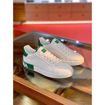 Dolce & Gabbana Portofino Sneakers with Green Branded