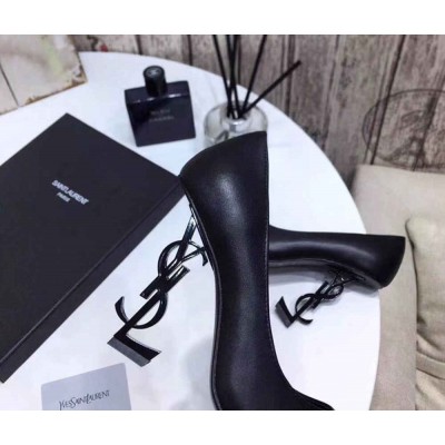 Saint Laurent Opyum 110 Pumps In Lambskin with Black Heel