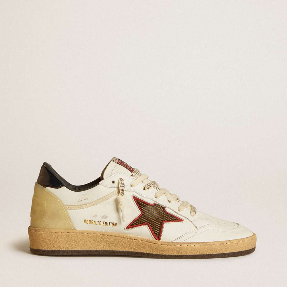 Golden Goose Ball Star LTD Sneakers With Mesh Star And Midnight Blue Leather Heel Tab