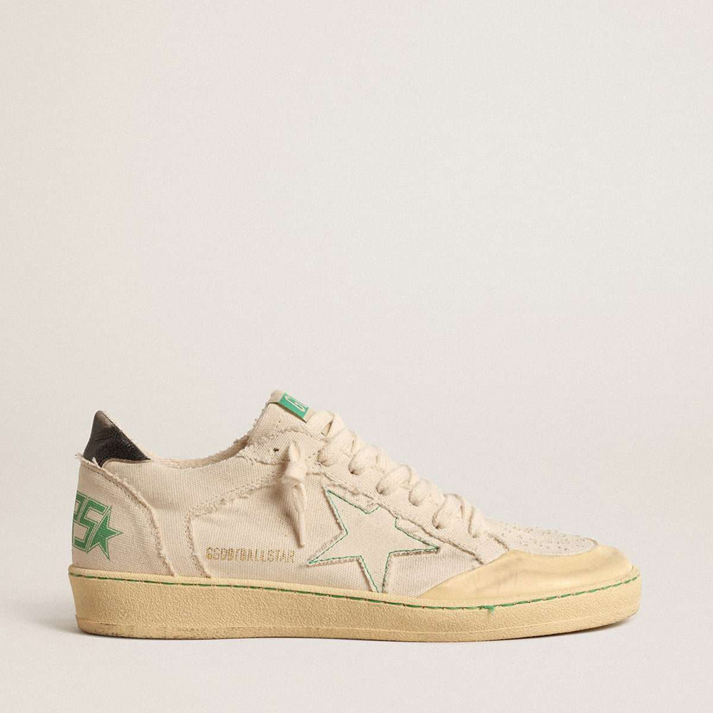 Golden Goose Ball Star LTD Sneakers With Vanilla Canvas Star And Leather Heel Tab