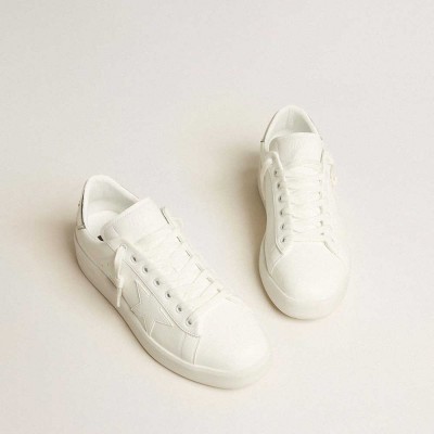 Golden Goose Bio-based Purestar Sneakers With White Star And Mirror-effect Heel Tab