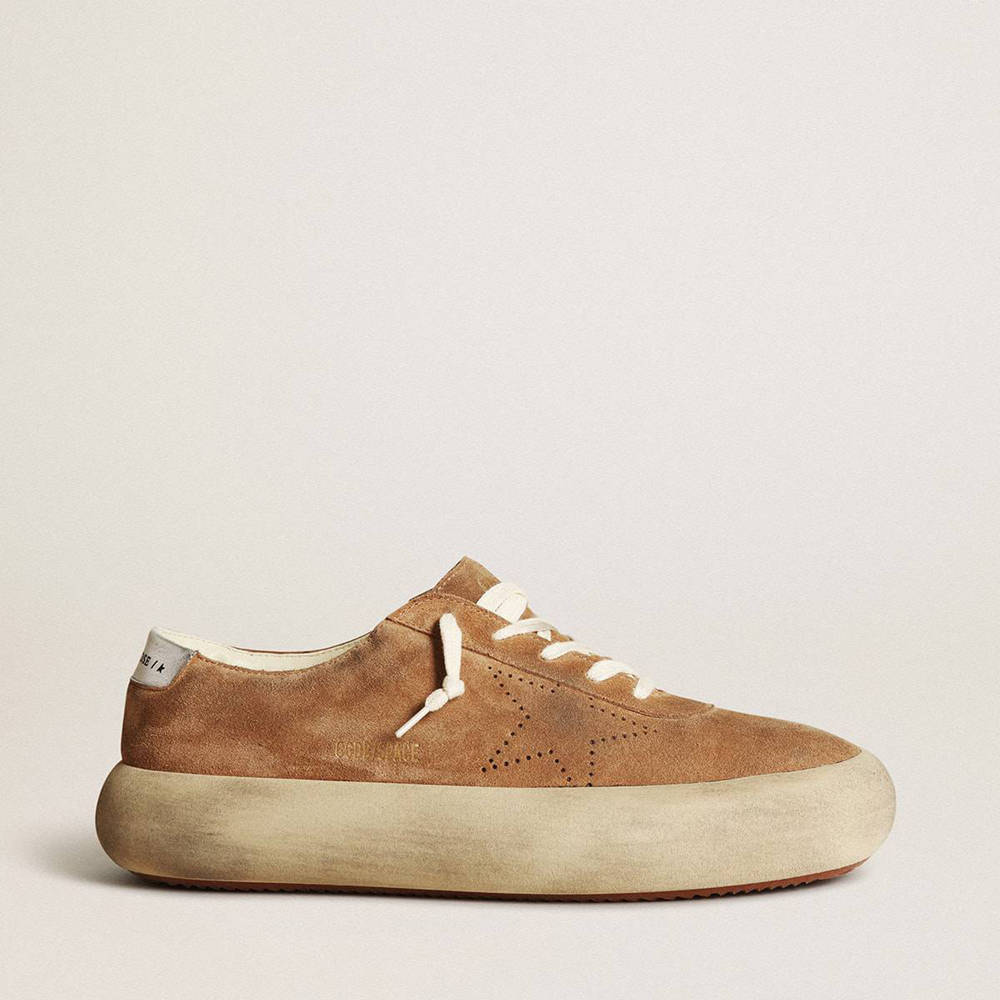 Golden Goose Space-Star Sneakers In Tobacco-colored Suede