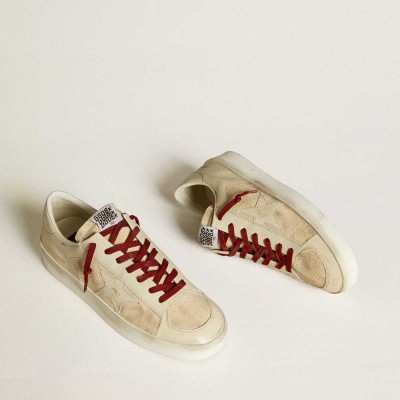 Golden Goose Stardan LTD Sneakers In Suede With Patent White Leather Star And Heel Tab