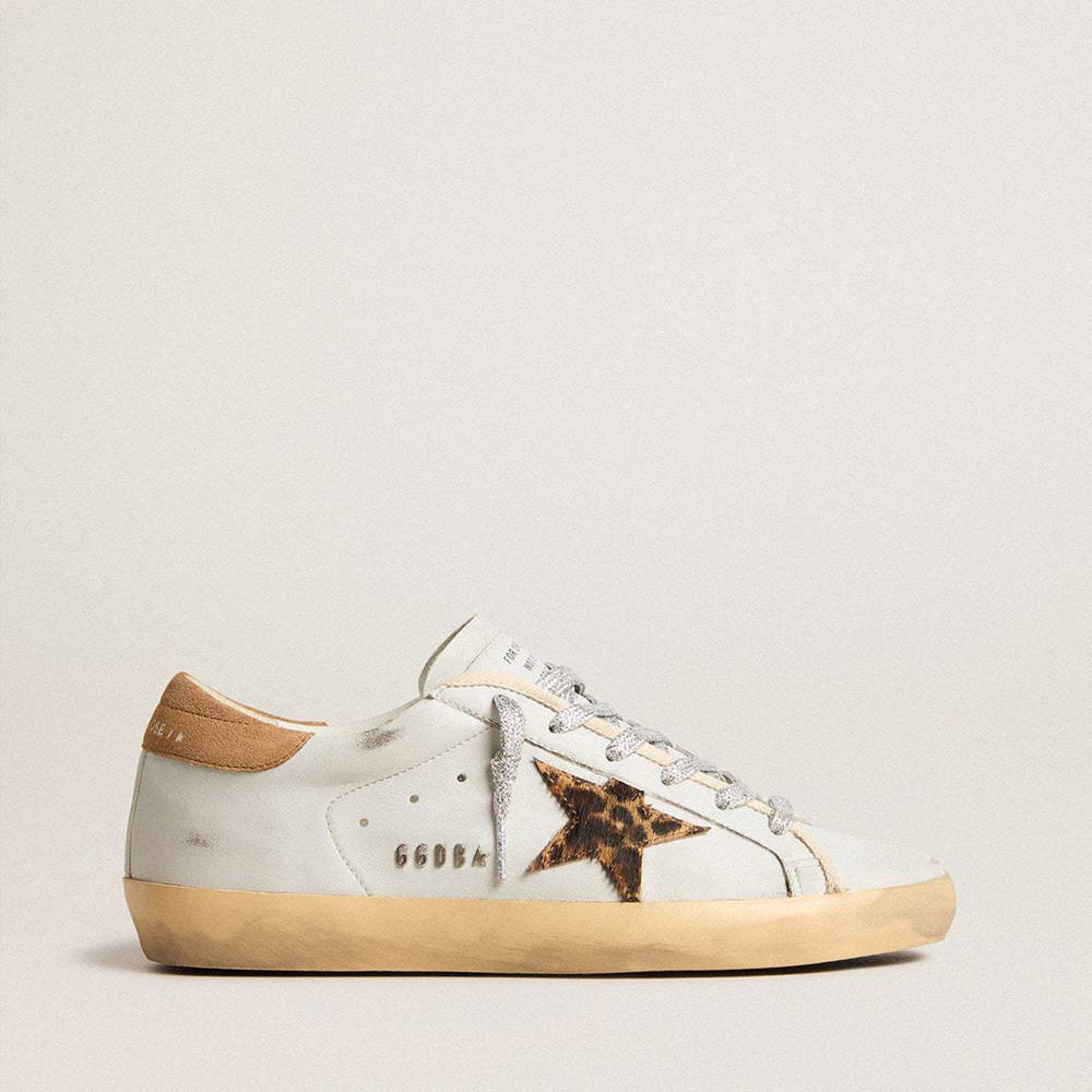 Golden Goose Super-Star Sneakers In Nappa Leather With Pony Skin Star And Suede Heel Tab