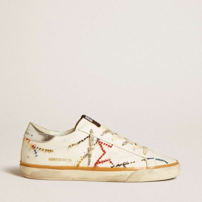 Golden Goose Super-Star LTD Sneakers With Perforated Star And Metallic Leather Heel Tab