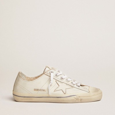 Golden Goose V-Star Sneakers In Vintage Effect Leather